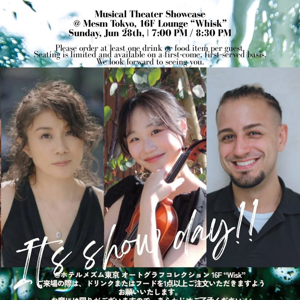 Mesm TokyoでのMusical Theater Showcase告知フライヤー